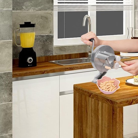 Pastamaker Set - Noodle Pers - Zelf Pasta Maken - Ergonomisch Handvat - 27 cm Lengte - Zilver — afbeelding 4