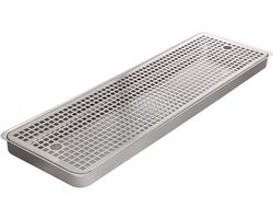 Opbouwbare lekbak - Opvangbak drank - Bar schoonhouden - Geen afvoer nodig - 61 x 19 cm - Zilverkleurig
