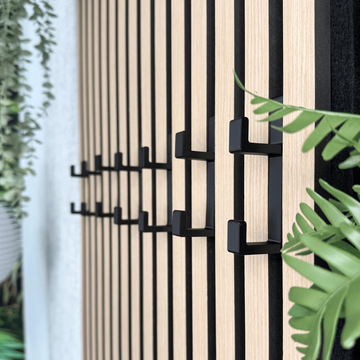Dailygoods- Garderobehaken zonder boren - Akoestische panelen - Kliksysteem - Herbruikbaar - Handgemaakt - Geschikt voor spleetbreedte 13-18 mm - Wandhaken