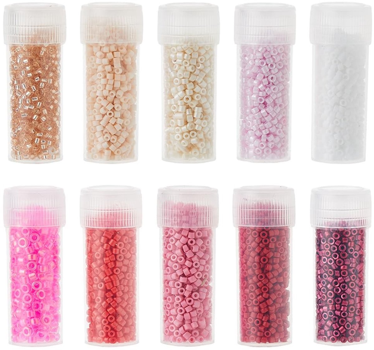 Dailygoods- Glazen Kralen 50 g - Cilinderglas Rocailles - Mini Rode Kralen - Sieraden Maken Set - Creatief Handwerk - 2 mm Afstand Parel