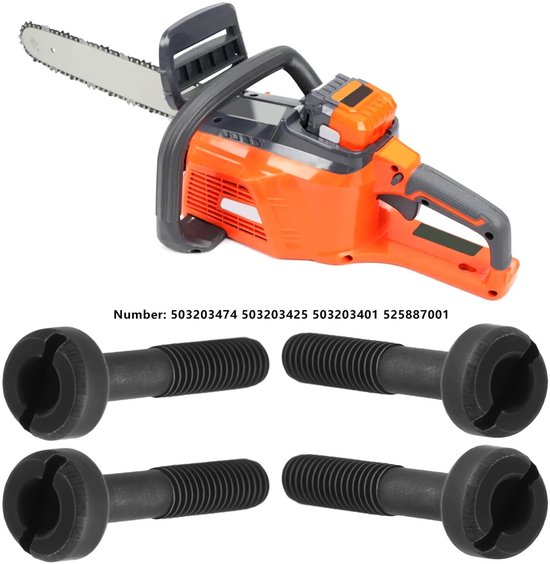 Dailygoods- Schroef Staal - 4 Stuks - Compatibel met Husqvarna 340/345/365/371/372 - Hoge druksterkte - Corrosiebestendig - Stabiliteit en veiligheid - Machine Schroef van Dailygoods — afbeelding 4