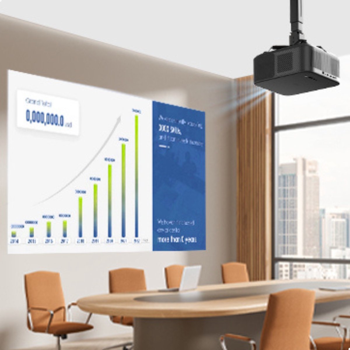 Yaber K3 Pro Smart Beamer met Google TV – Projector met Subwoofer – 1000 ISO Lumen – Full HD 1080P – Sound by JBL & Dolby Audio – Autofocus & Auto Keystone – Wi-Fi 6 – Thuisbioscoop thumbnail 3