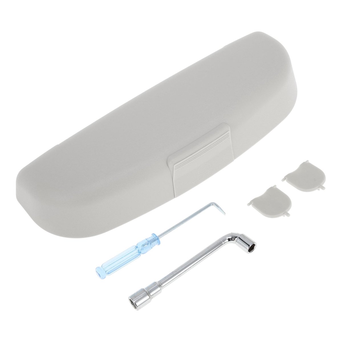 Dailygoods - Autozonnebrillenetui voor Volvo XC90 2016-2024, brillenhouder, opbergdoos, kunststof, grijs, 1 set