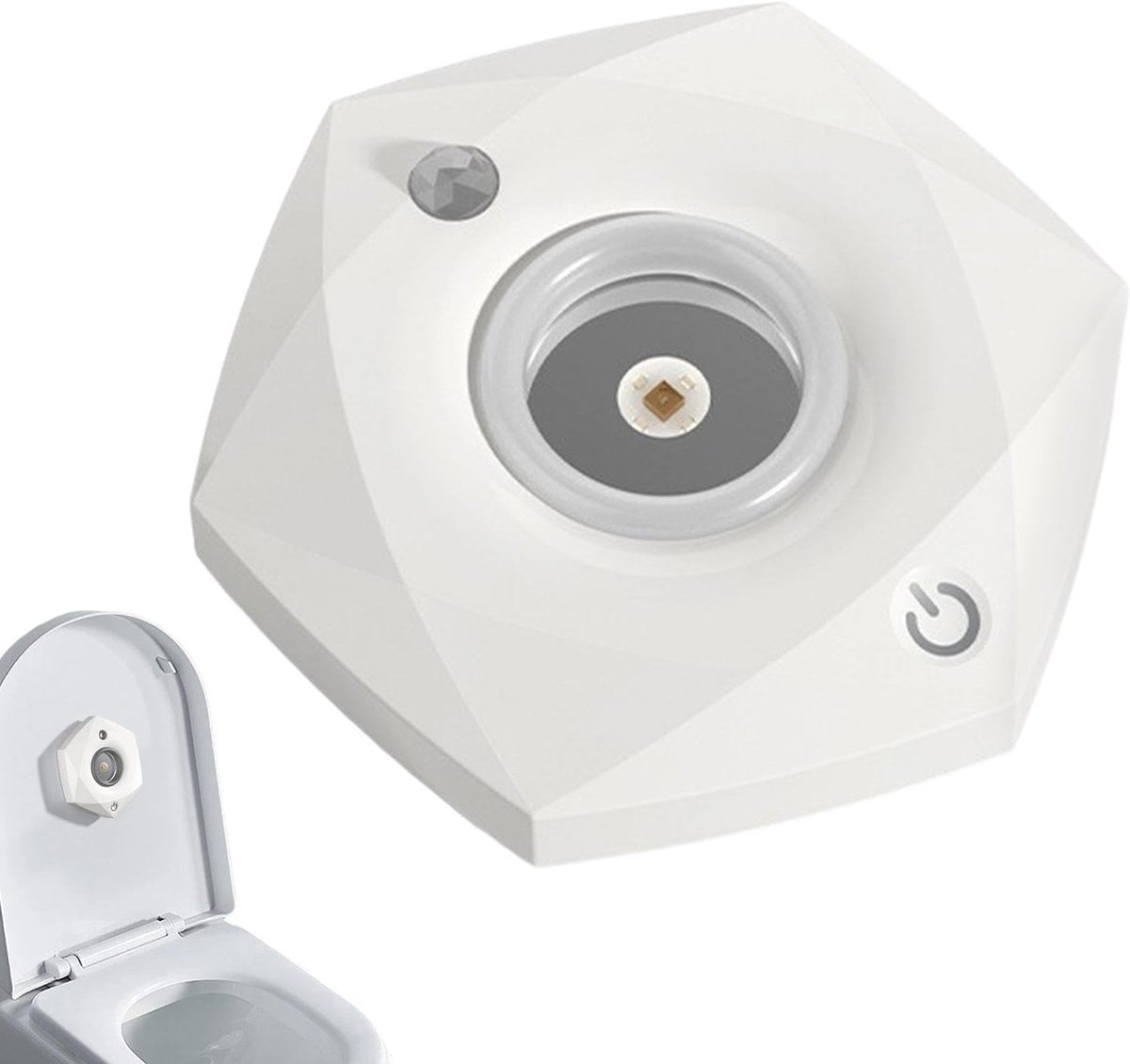 Toiletdeksel UV-lamp - Slimme Deodorizer - Hygiëne Verbeteren - Automatische Reiniging - 5.5 x 13.5 cm - Wit