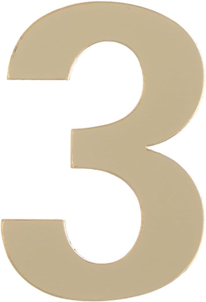 Huisnummer Plaat - Deurnummer Sticker - Adres Aanduiding - Zelfklevend Design - 48 x 33 cm - Goud