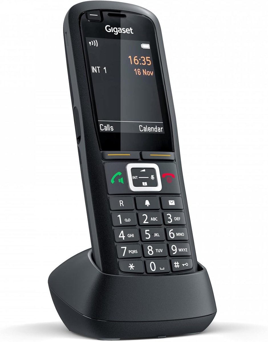 DECT Handset - Draadloze Telefoon - Zakelijk Communiceren - Robuust Ontwerp - 13 Uur Beltijd - Zwart
