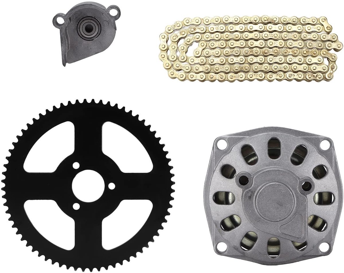 Dailygoods- Achterkettingtandwiel 68T - Koppeling Drum Versnellingsbak 6T - 25H Ketting 136 schakels - Voor 2 Takt 47cc/49cc - Metaal - Directe vervanging - Tandwiel