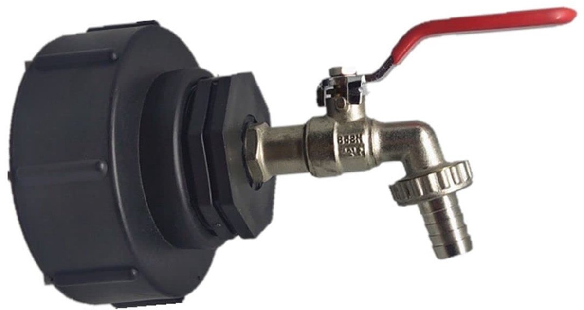 Dailygoods - Tank Adapter - Kraan voor Watercontainer - Messing Tap voor Tuin Slang - 1/2" Verbinding - Geschikt voor Water Opslag - Model SW-TK3314B