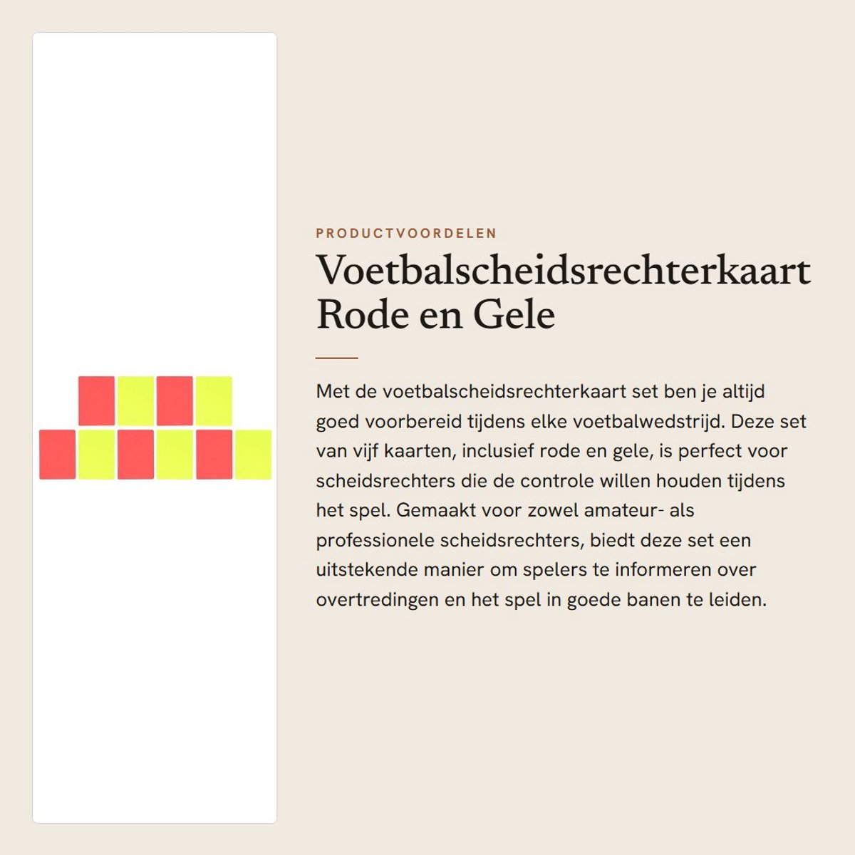 Dailygoods- Voetbalscheidsrechterkaart Set van 5 - Rode/Gele Kaarten - Sport Waarschuwingskaarten - Uitwerpkaarten - Kwalitatief Hoogwaardig - Voor Outdoorsporten - Scheidsrechterskaarten
