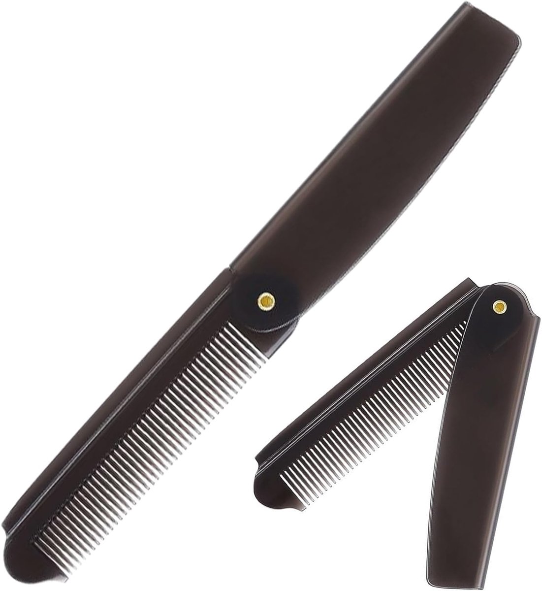 Opvouwbare Kam - Reis Kam - Haar Verzorging - Ergonomisch Ontwerp - 19 cm - Zwart