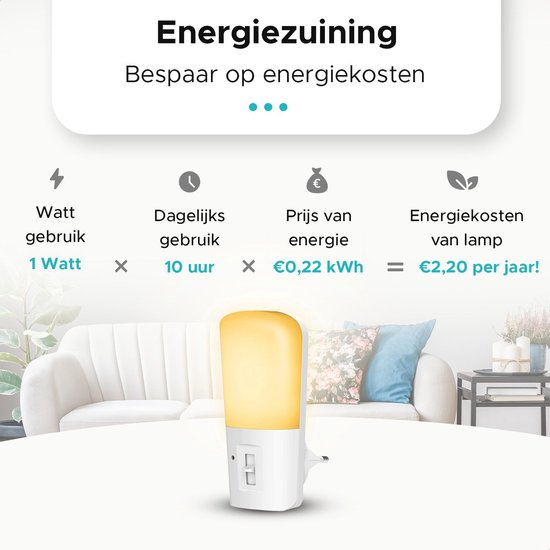 Qumax LED Nachtlampje Stopcontact 2 stuks - Nieuw model - Wit van Qumax — afbeelding 5