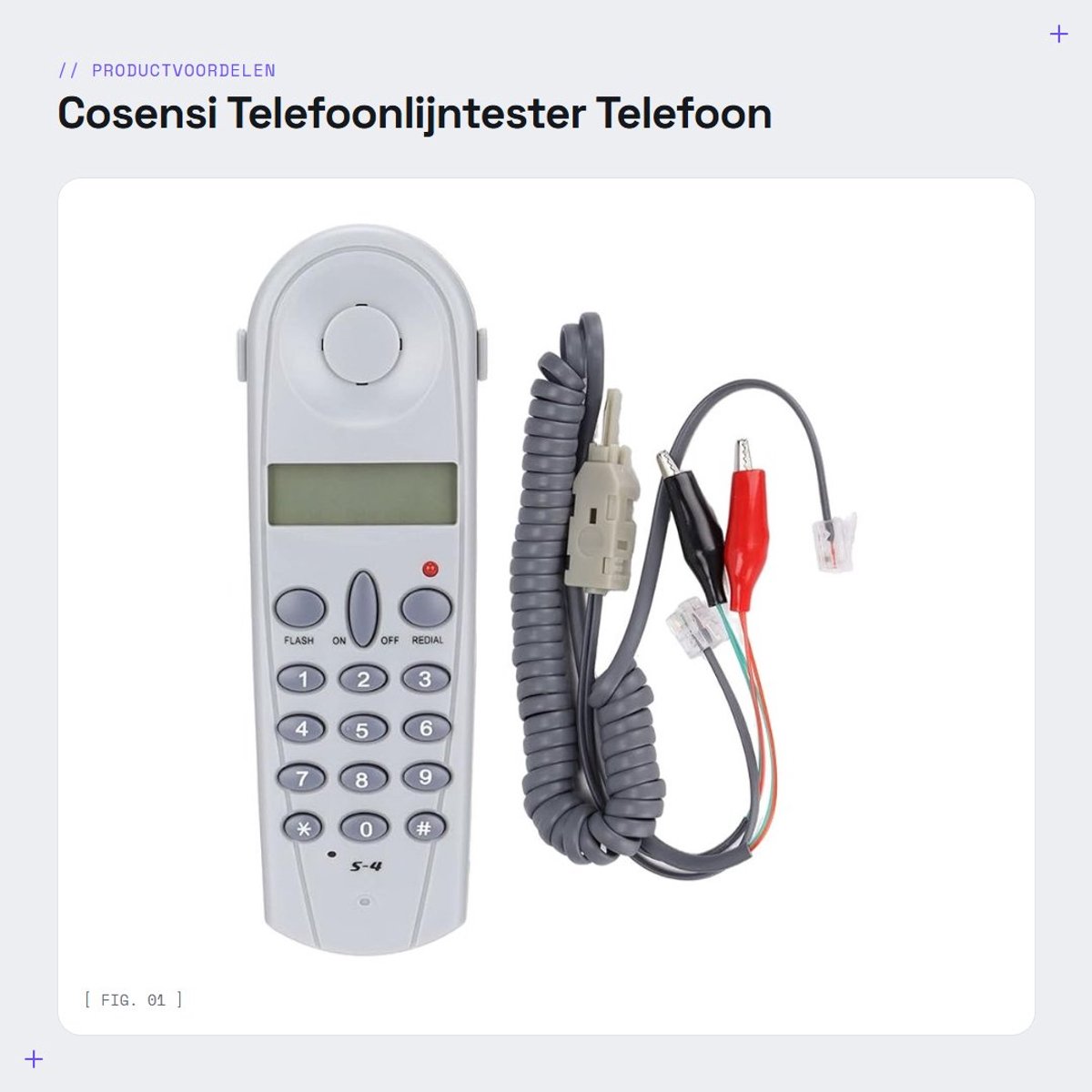 Dailygoods- Telefoonlijntester Automatisch Systeem - Lineman Gereedschap - Nummerherkenning - Lijndetectie - Realtime Tijdweergave - Multifunctioneel - Telefoontester