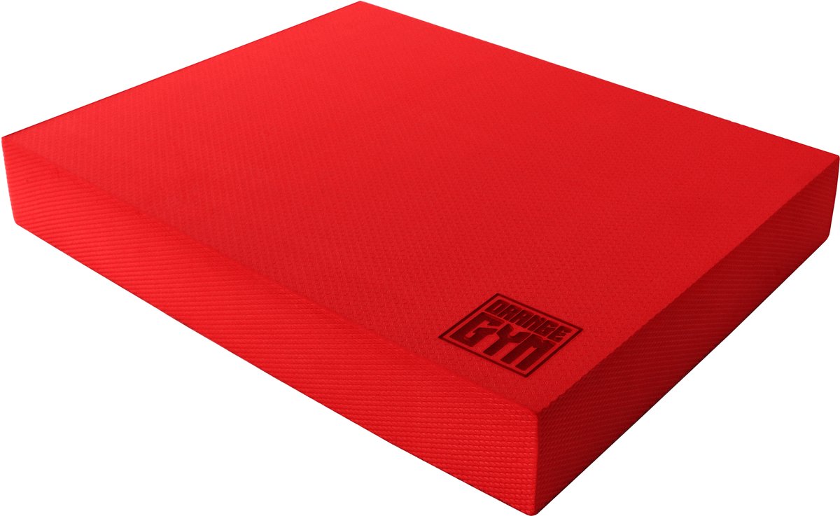 Orange Gym Balance Pad Fiery Red - Balanskussen - Balance Board - Balanstrainer - Balans Trainer - Core Stability Trainer - Balansoefeningen - Fitness - Yoga - Pilates - Fysiotherapie - Revalidatie - Enkeltraining - Coördinatie Training