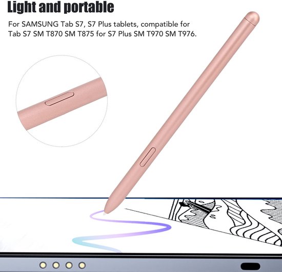 Dailygoods - Tab S7 S Pen Vervanging Touch Pen Stylus Pen voor Tab S7 SM T870 SM T875, voor S7 Plus SM T970 SM T976 (Goud) — afbeelding 3