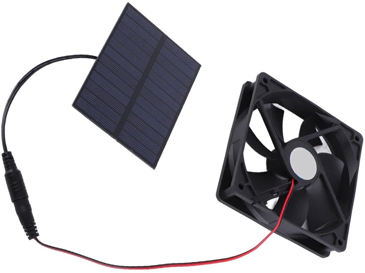 Zonneventilator Kit - Afzuigventilator - Ventilatie Buitenruimte - Werkt op Zonne-energie