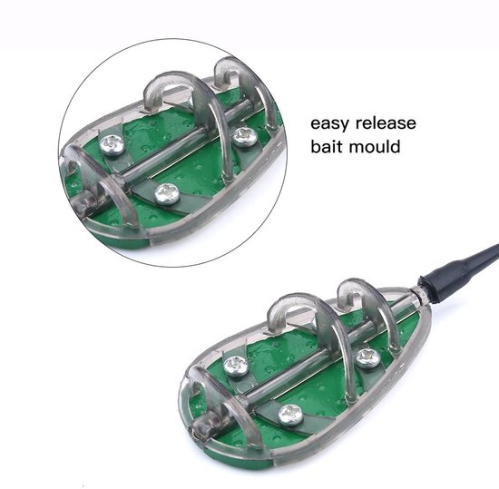 Dailygoods- Feeder Schimmel Set 30/40/50/60g - Vissen Accessoires - Aas Tool - Karpervissen - Duurzaam - Lichtgewicht van Dailygoods — afbeelding 4