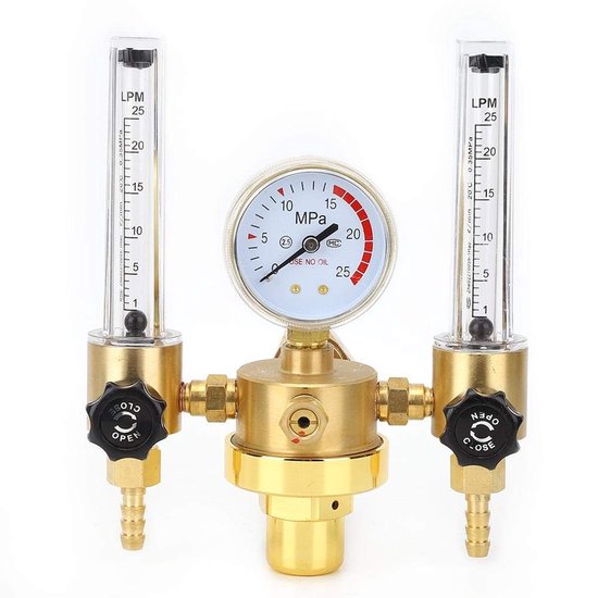 Vt products - Dubbele Uitgang Argon Regulator - Gas Drukregelaar - Duurzaam en Betrouwbaar - 5/8 Binnendraad - Lassen en Snijden - Geschikt voor Profe van Merkloos — afbeelding 5