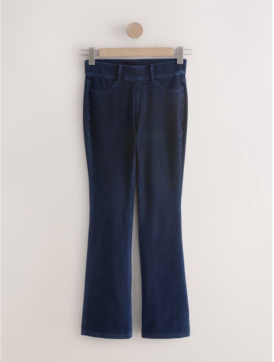 Next - Dames - Jersey bootcut-legging, petite - Petite - Blauw