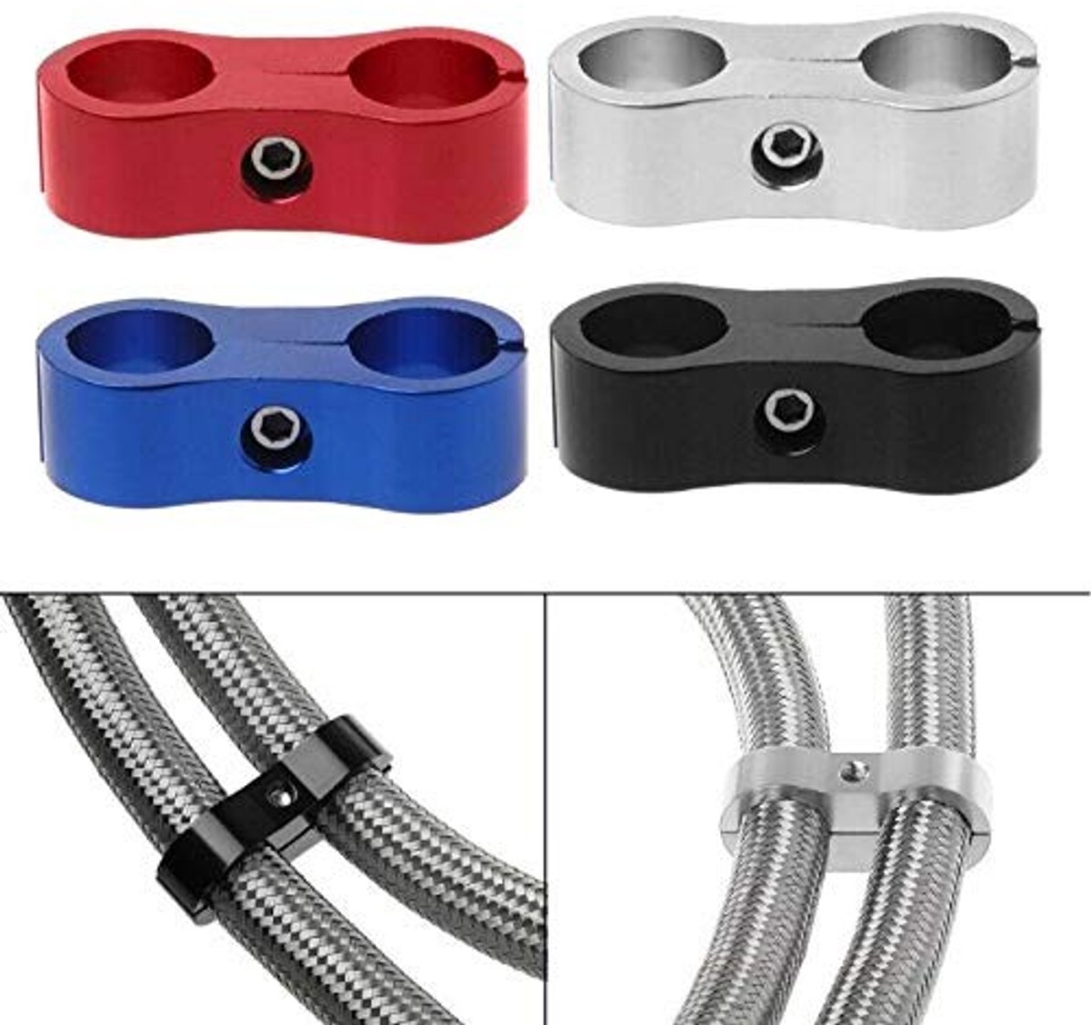 Dailygoods- Slangklem 16mm AN8 - Slangklemmen - Slangklemtang - Slangklemmen Assortiment - Slangklem RVS - Hoge kwaliteit vliegtuig aluminium