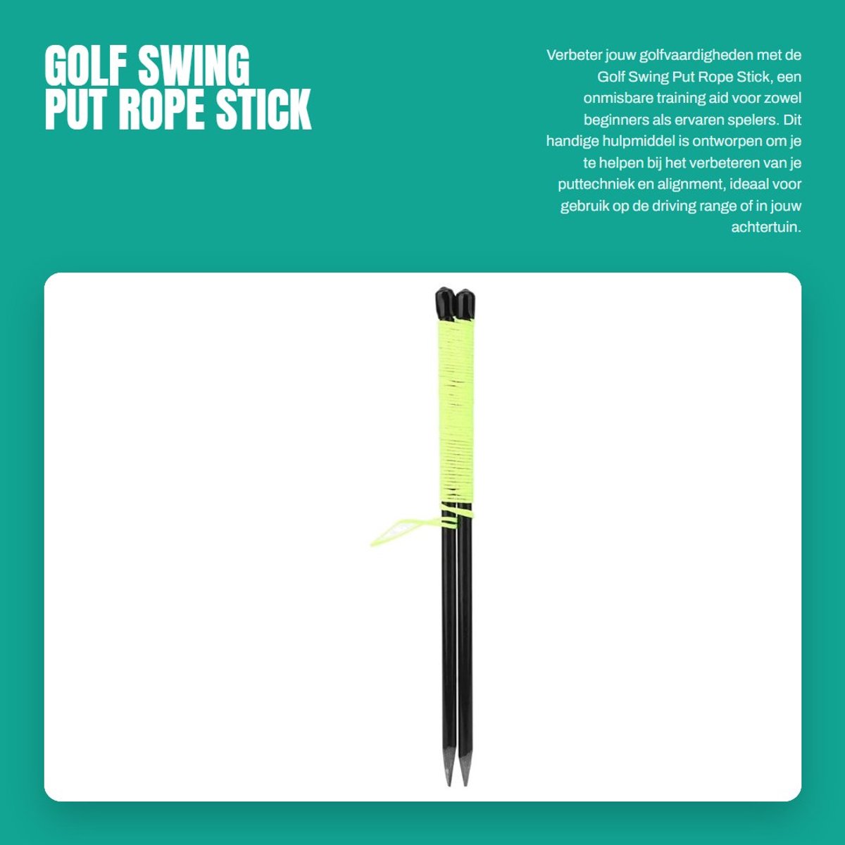Dailygoods- Putstick Lichtgewicht - Golftraining - Golftrainingsmateriaal - Verstelbaar - Duurzaam - Hoogwaardig Glasvezel