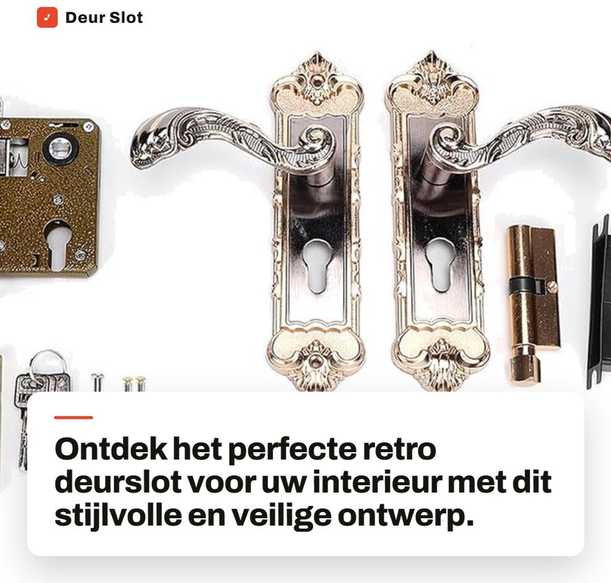 Dailygoods - Deurslot - Antislip Deurhendel Set - Retro Vintage Stijl - Nikkel - Hoogwaardige Deuraccessoires - Geschikt voor Thuis en Kantoor