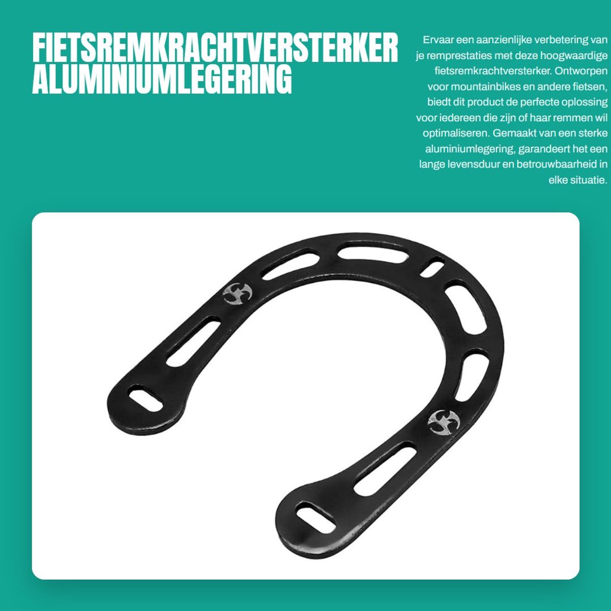 Dailygoods- Fietsremkrachtversterker Aluminiumlegering - Mountainbike-remkrachtversterker - Versterking - Eenvoudig te installeren - V-vormig remblok - Duurzaam en sterk