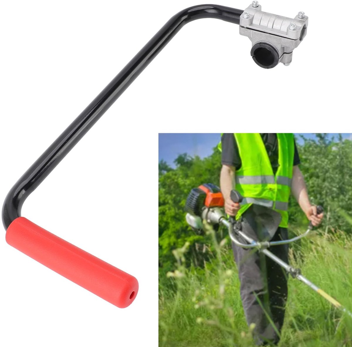 Dailygoods- Onkruidsnijderhandgreep Ergonomisch - Grastrimmerhandgreep - Draadtrimmerhandgreep - Aluminiumlegering - Verlenging met Houderclip - Lichtgewicht en Comfortabel - Trimmerhandgreep
