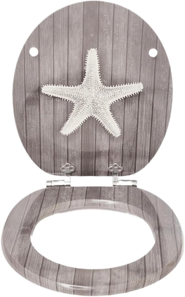 Toiletbril - WC bril - Badkamer vernieuwen - Stille sluiting - 435 x 378 cm - Veelkleurig