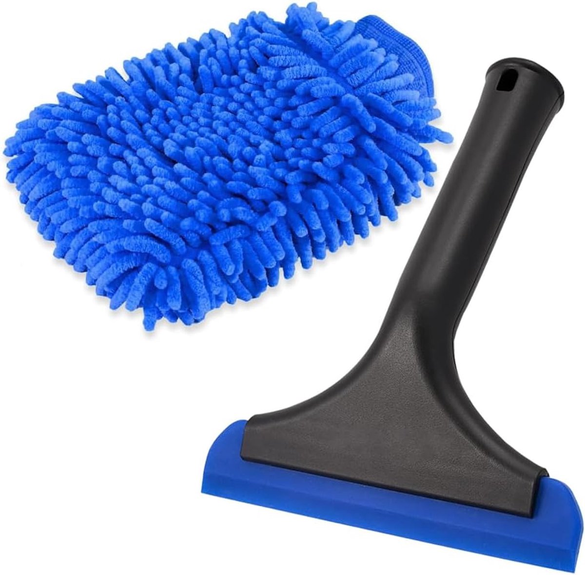 Raamwisser Set - Schoonmaakhandschoen - Glas Reinigen - Super Absorberend - 15.2 cm - Blauw