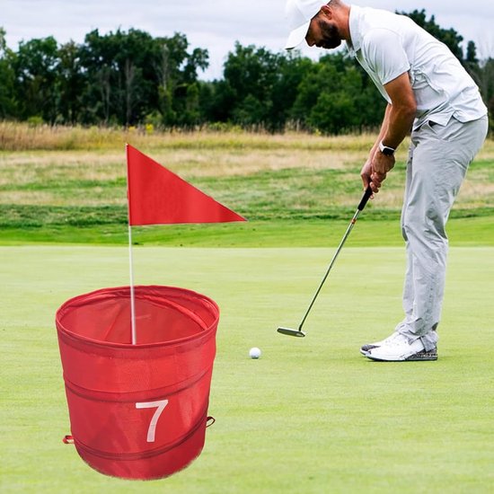 Golf Trainings Emmer - Golf Oefen Set - Buiten Spelen - Snel Opvouwbaar - 30x30x30 cm - Rood van GOLF — afbeelding 2