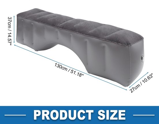 Dailygoods- Slaapmat Ademend PVC - Achterbank Luchtbed - Comfortabel Design - 130x27x37cm - Eenvoudig Op te Blazen - Geschikt voor Voertuigen - Auto Luchtbed van Dailygoods — afbeelding 5