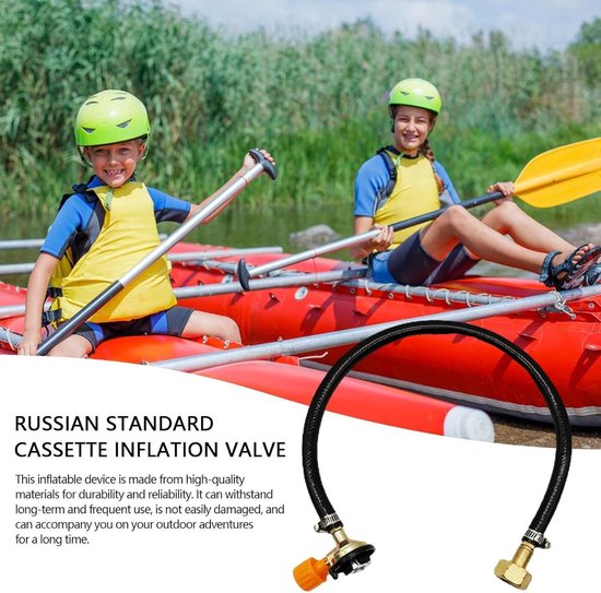 Adapter Ventielconnector - Tank Opblaasaccessoire - Outdoor Activiteiten - Veilig Lekbestendig Ontwerp - 50 cm Lengte - Metaal — afbeelding 5