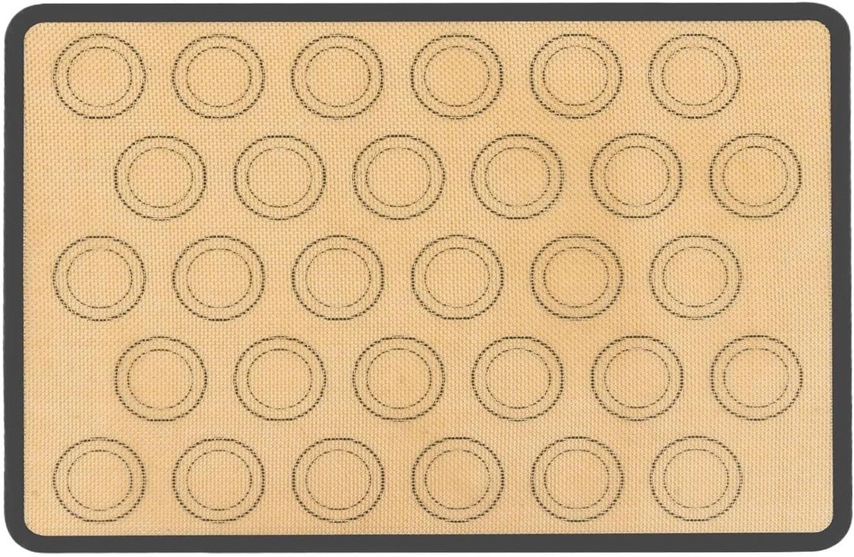 Siliconen bakmat Bakplaat herbruikbaar Bakken en braden Antiaanbaklaag 42x29.5 cm Grijs