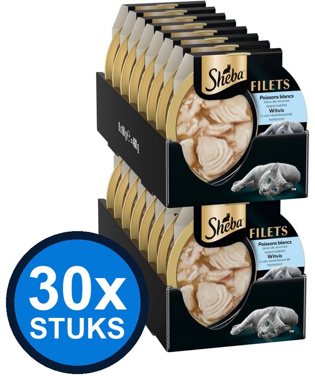 Sheba Sheba - Filets Witvis - Kattenvoer Natvoer - 60g