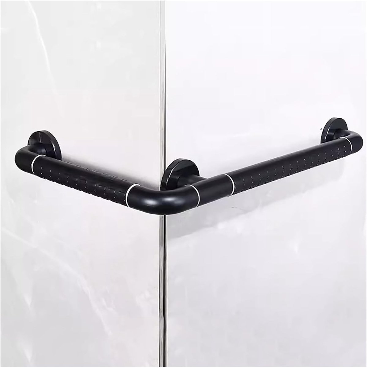 Veiligheidsgreep Badkamer - Douchegreep Wandbeugel - Extra Stabiliteit - Roestvrij Staal - 70x50cm - Zwart
