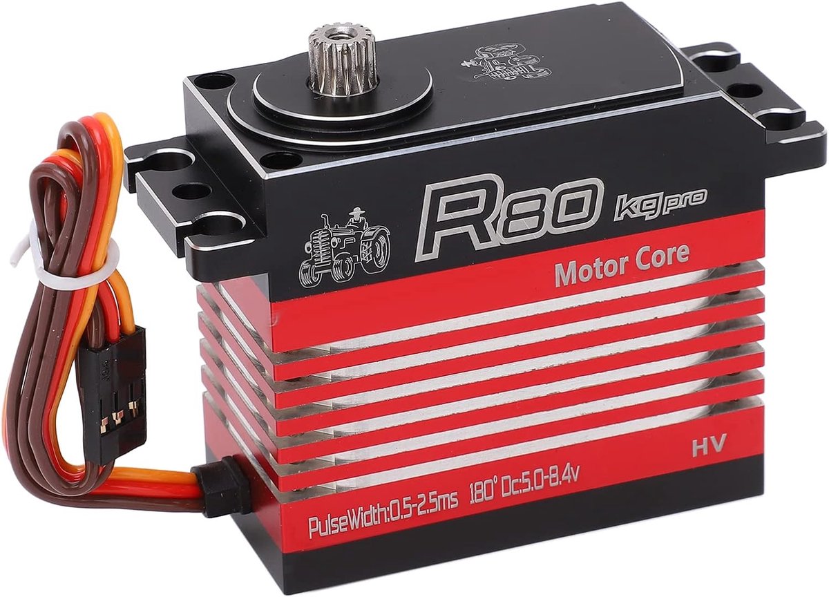 Krachtige Servo Motor - Precisie Tandwielen - Modelbouw Besturing - Hoge Koppel Waterdicht - 80kg - Metaal