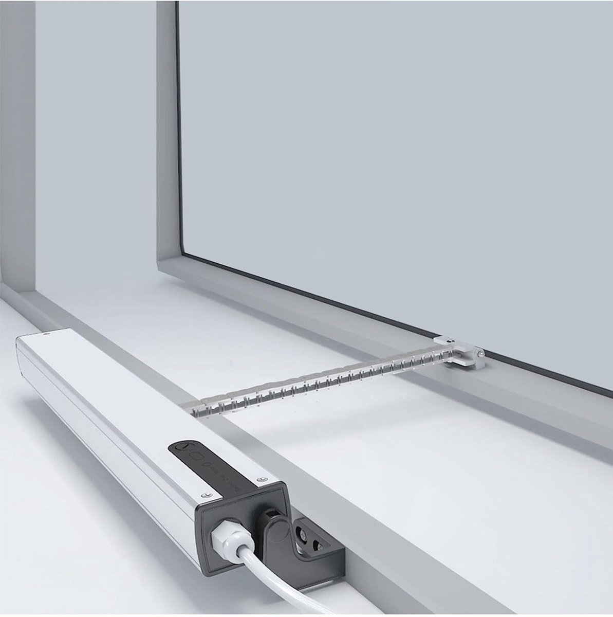 Automatische raamopener - Kettingopener - Ventilatie verbeteren - Met afstandsbediening - DC24V - Zilver