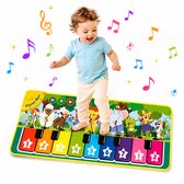 Pumpify Dansmat – Pianomat – Muziekmat – Speelmat – Dieren In Bos – Speelgoed - 1 jaar - 2 jaar - 3 jaar - Voor Kinderen - Voor Jongens - Voor Meisjes – 110x43 cm - Speelgoedboek