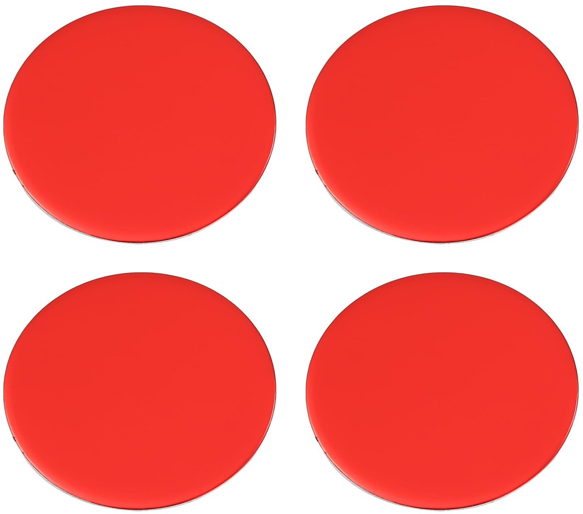 Dailygoods - Auto Wielen Centrum Hub Caps Decal Stickers - Verbeter het uiterlijk van je auto - Glanzend Rood - 4 Stuks - Zelfklevend en eenvoudig aan...