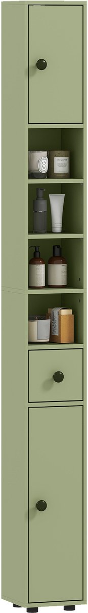 kleankin-Badkamerkast-Spaanplaat-20x20x180cm-Groen