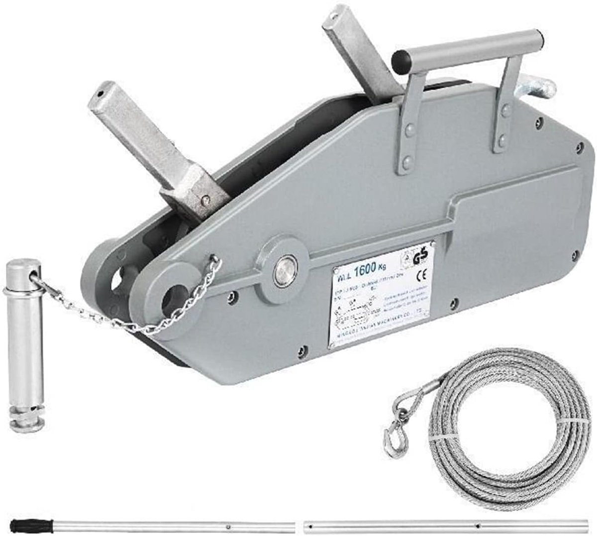 Handlier - Touwlier - Materiaal Tillen - Overbelastingsbeveiliging - 1600 kg 25m - Metaal