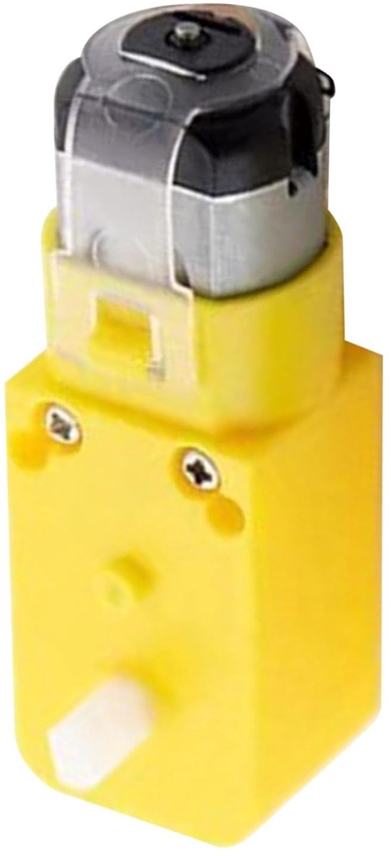 Reductiemotor Dubbele As - Elektrische Motor - Robotica Projecten - Hoog Koppel Messing - 3V 6V - Zilver