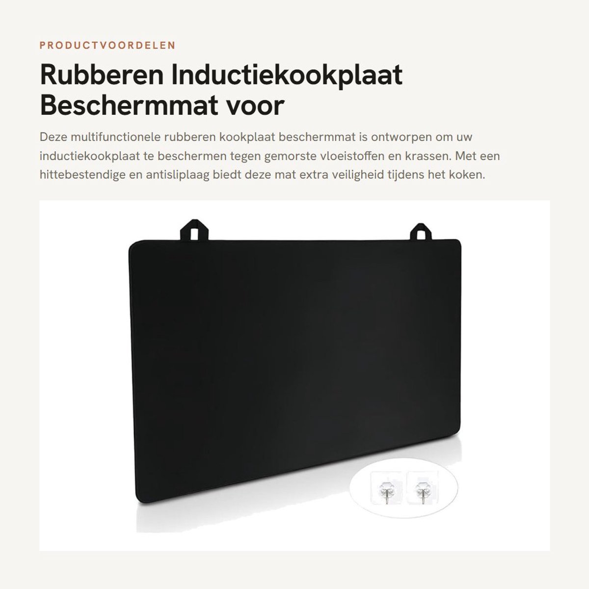 Dailygoods- Kookplaathoes Waterdicht - Antislip - Hittebestendig - Opvouwbaar - Vaatwasmachinebestendig - 61,5 x 53 cm - Kookplaatmat