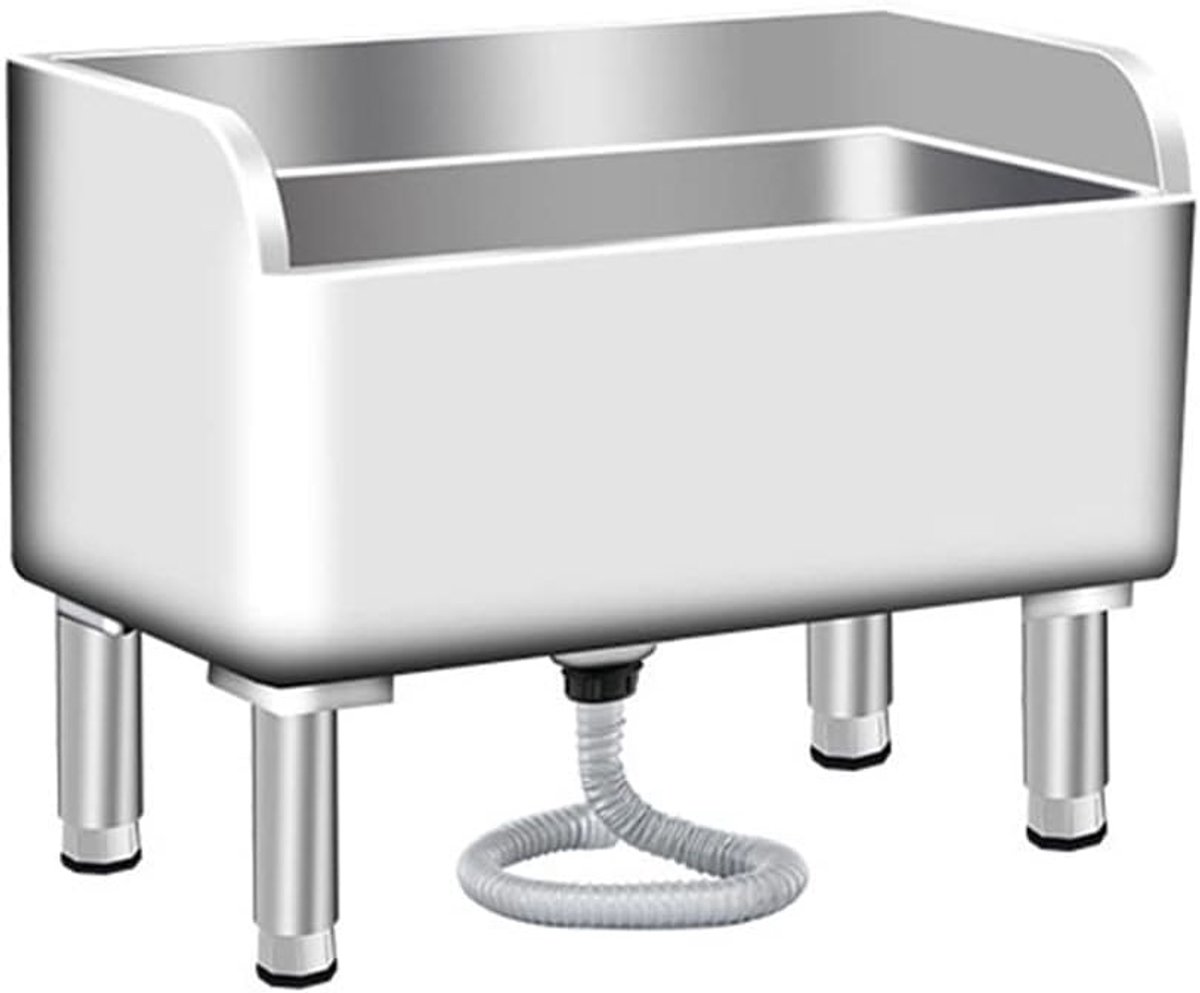 Roestvrijstalen Gootsteen - Dweil Wasbak - Efficiënt Schoonmaken - Verdikt Materiaal - 45x41x60cm - Zilver