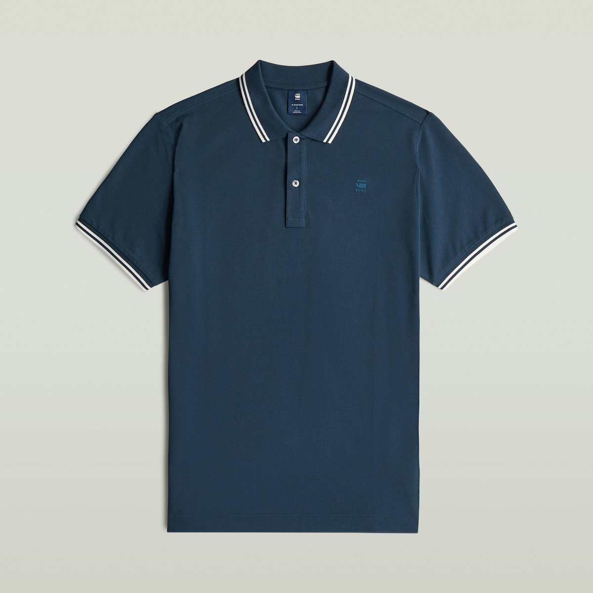 G-Star Dunda slim stripe polo ss Heren Polo’s Blauw