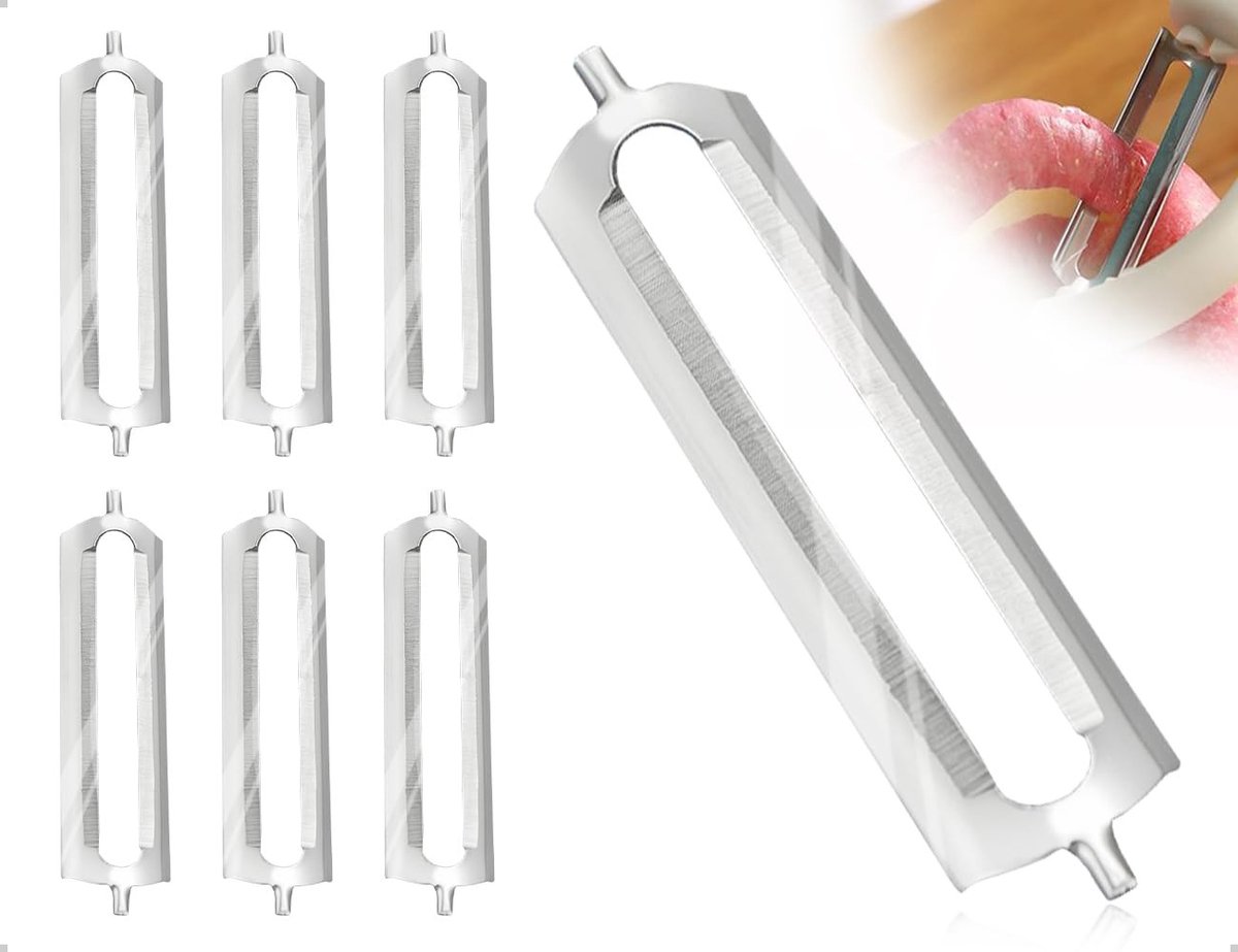 Dailygoods- Dunschiller Roestvrij Staal - Schilmes - Aardappelschiller - Groentemes - Set