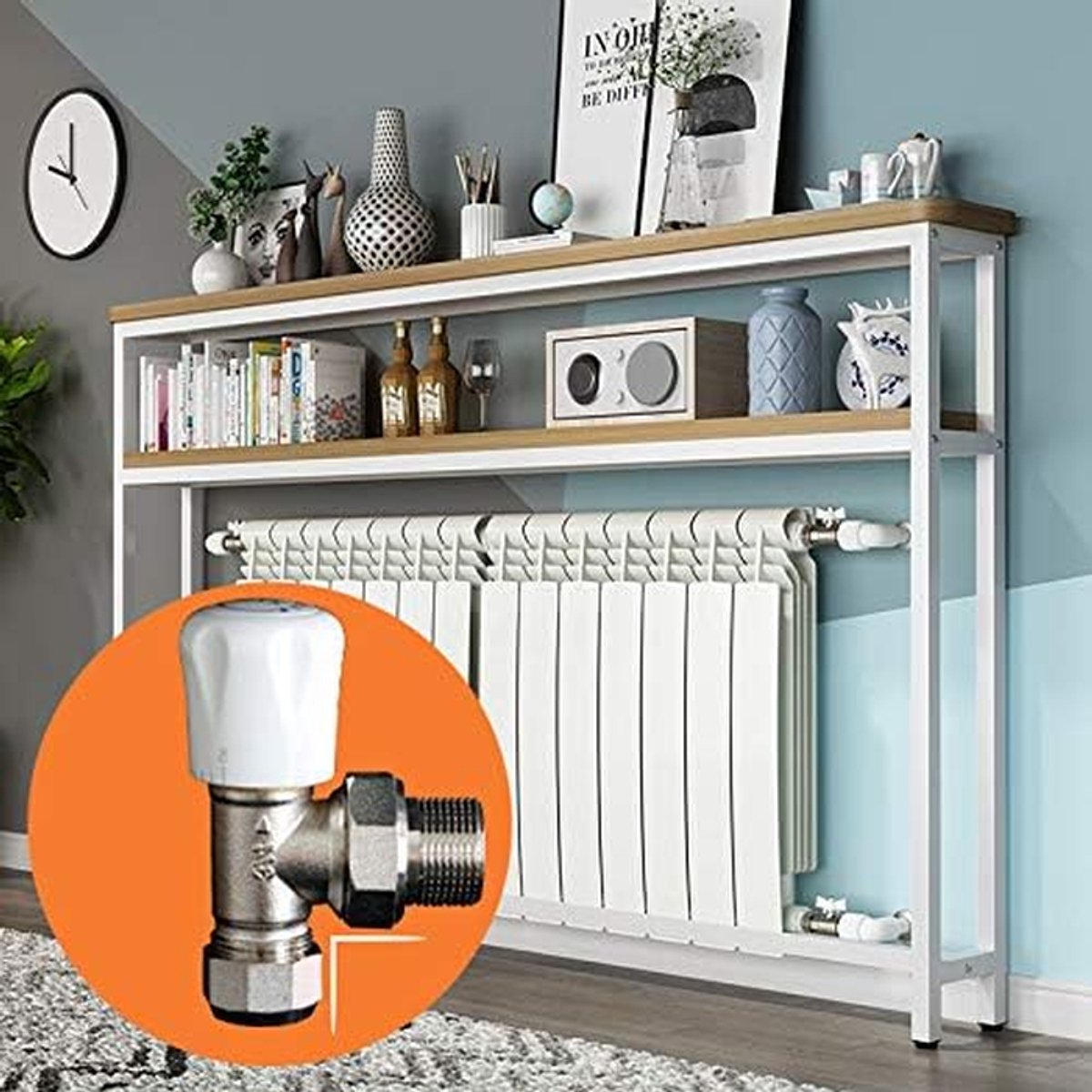 Vloerverwarming Fitting - Radiator Klep - Warmte Controle - Messing Constructie - 3/4" naar 25mm - Chroom