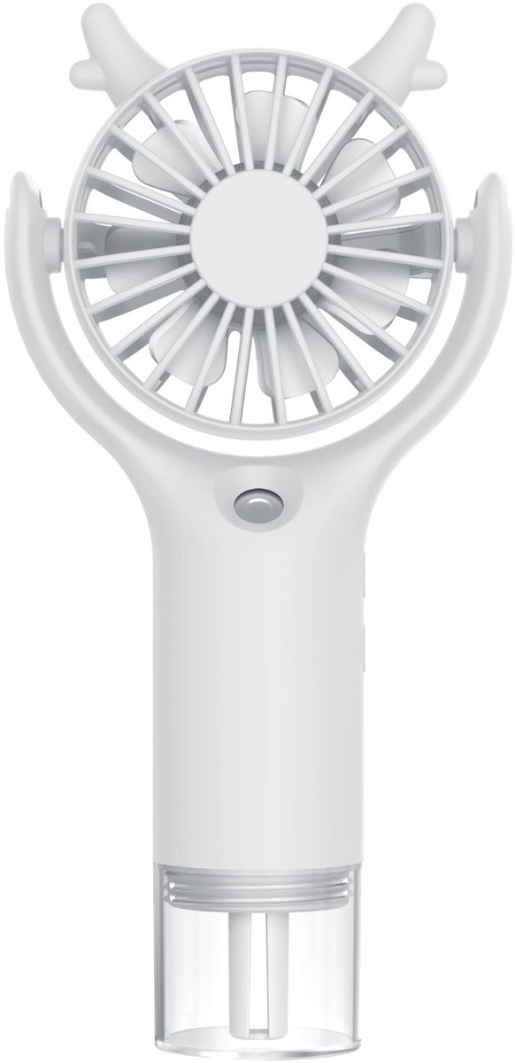 YAGXIG Draagbare Sprayventilator - Mini Stille Handventilator voor op het Bureau - USB Oplaadbare Handventilator met 3 Windsnelheden, Geschikt voor Thuis, Kantoor en Reizen (Wit)