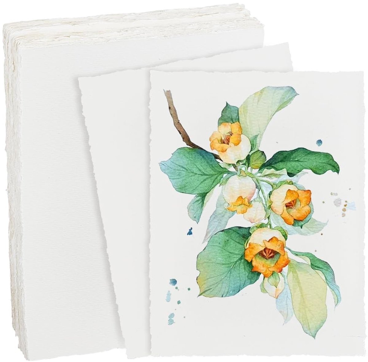 Dailygoods- Aquarelpapier 100 vellen - 20,3 x 15,2 cm - 160 g/m² katoen - Handgeschept - Geschikt voor aquarel- en acrylverf - Perfect voor kaarten - Kunstpapier