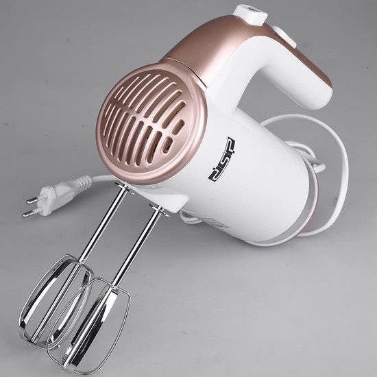 Elektrische Mixer - Keukenmixer Handmixer - Bakken en Koken - 5 Snelheden - 200 Watt - Wit — afbeelding 2